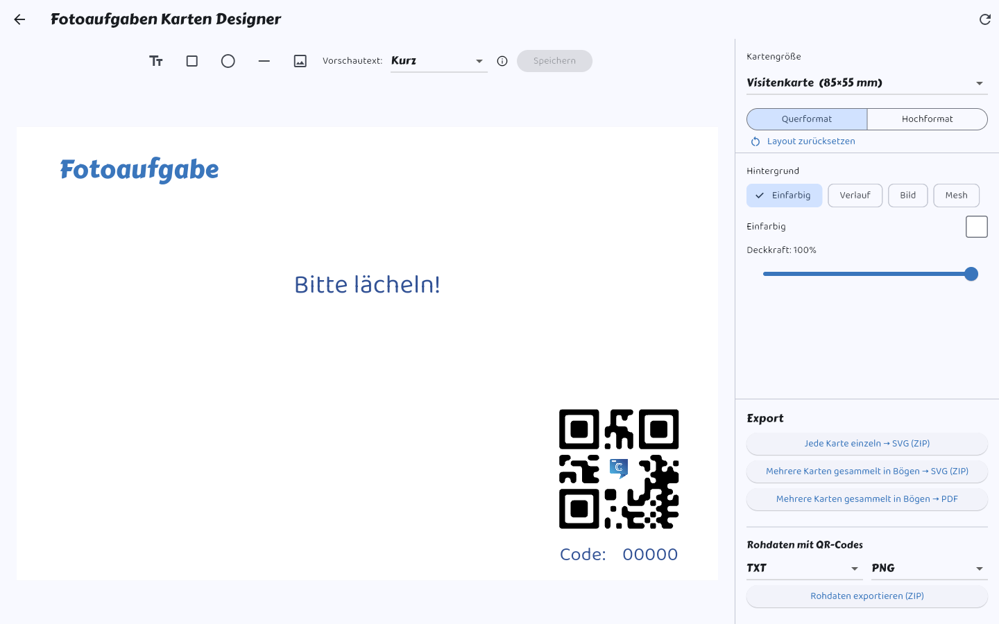 crowdgrapher Karten-Designer mit Drag-and-Drop-Editor